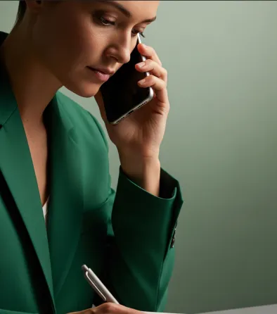 Recruiter speaking with a candidate on the phone